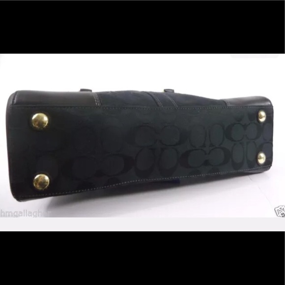 COACH Hamptons Signature Carryall #11062 Black - Picture 4 of 7